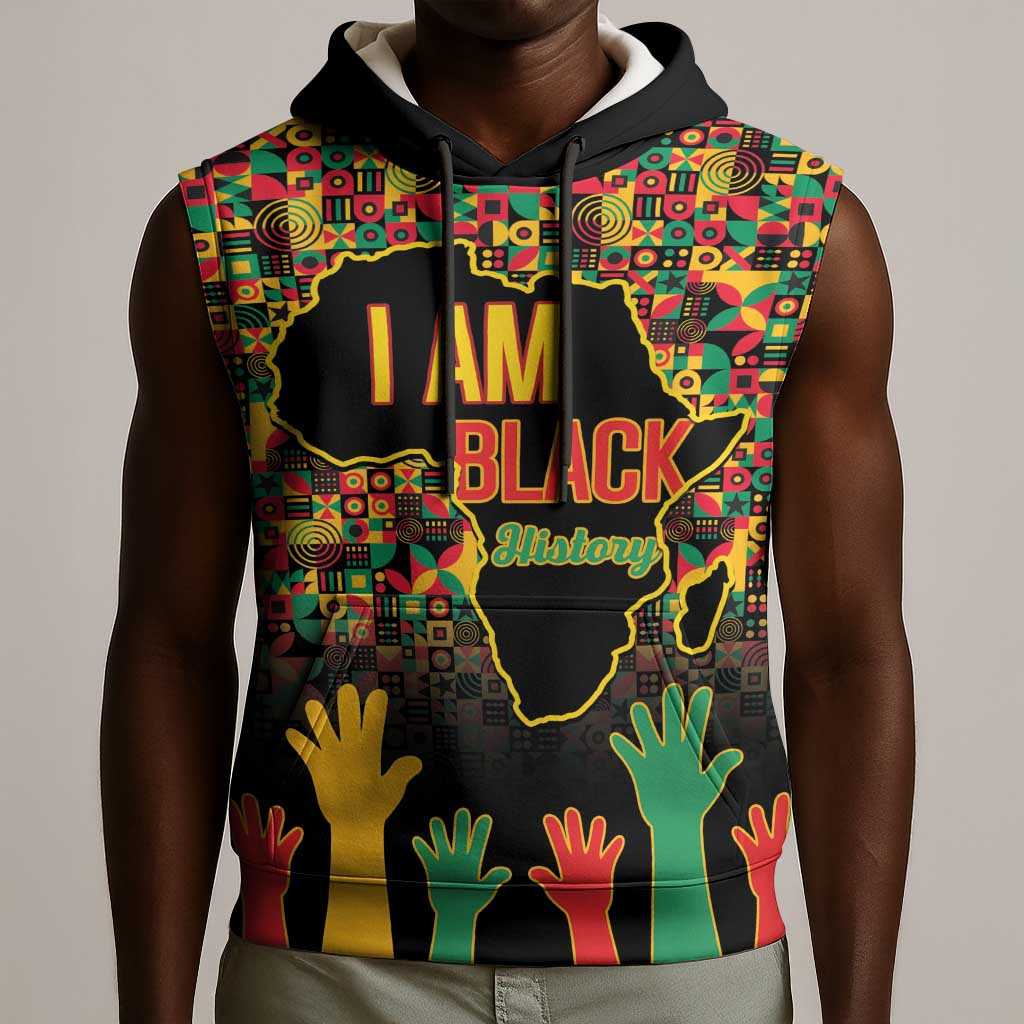 Black History Month Sleeveless Hoodie I'm Black And I'm Proud - African Pride