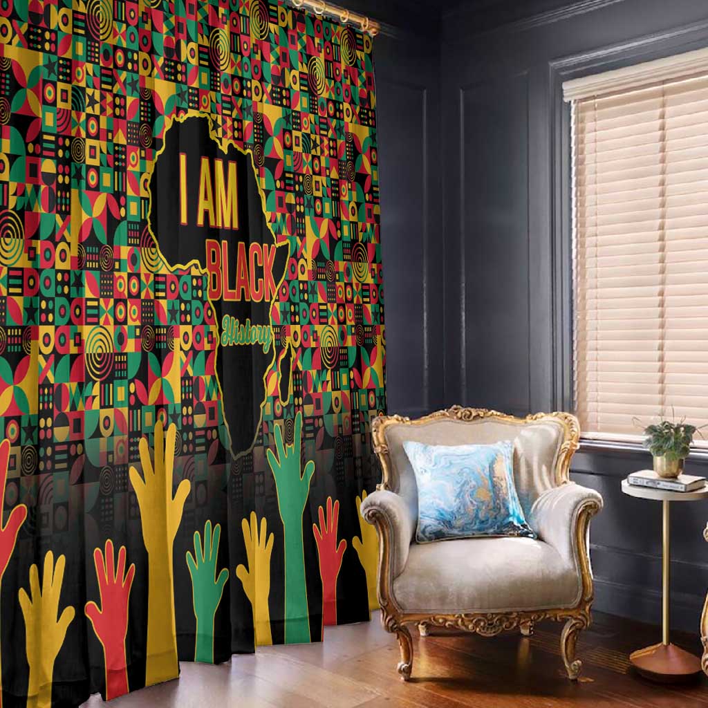 Black History Month Window Curtain I'm Black And I'm Proud