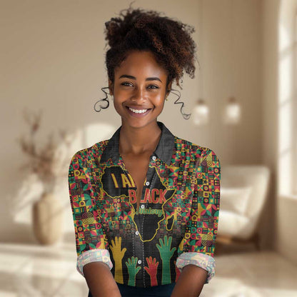 Black History Month Women Casual Shirt I'm Black And I'm Proud LT15