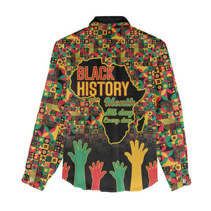 Black History Month Women Casual Shirt I'm Black And I'm Proud