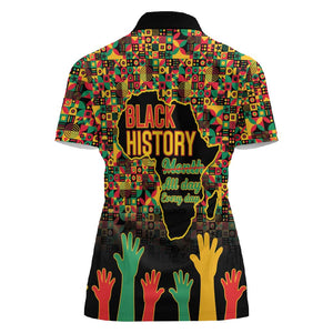 Black History Month Women Polo Shirt I'm Black And I'm Proud