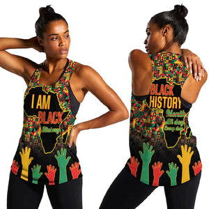 Black History Month Women Racerback Tank I'm Black And I'm Proud