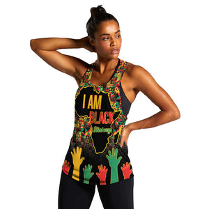 Black History Month Women Racerback Tank I'm Black And I'm Proud