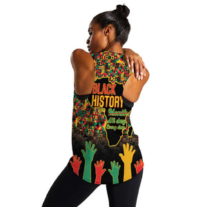 Black History Month Women Racerback Tank I'm Black And I'm Proud