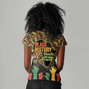 Black History Month Women V-Neck T-Shirt I'm Black And I'm Proud