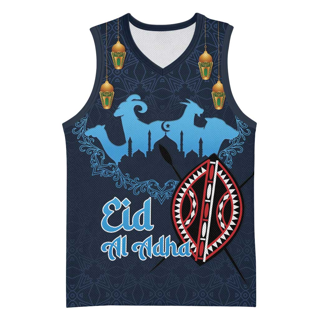 Happy Eid Al-Adha Basketball Jersey Kenya Mubarak LT15