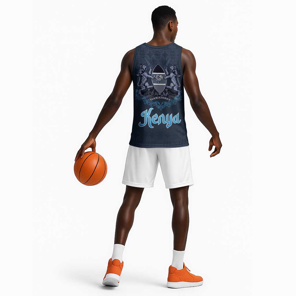Happy Eid Al-Adha Basketball Jersey Kenya Mubarak LT15