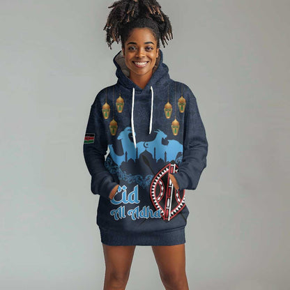 Happy Eid Al-Adha Hoodie Dress Kenya Mubarak