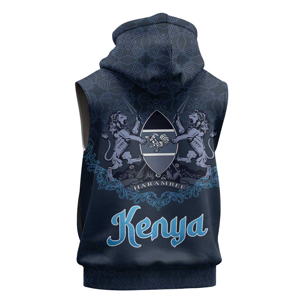 Happy Eid Al-Adha Sleeveless Zip Hoodie Kenya Mubarak - African Pride