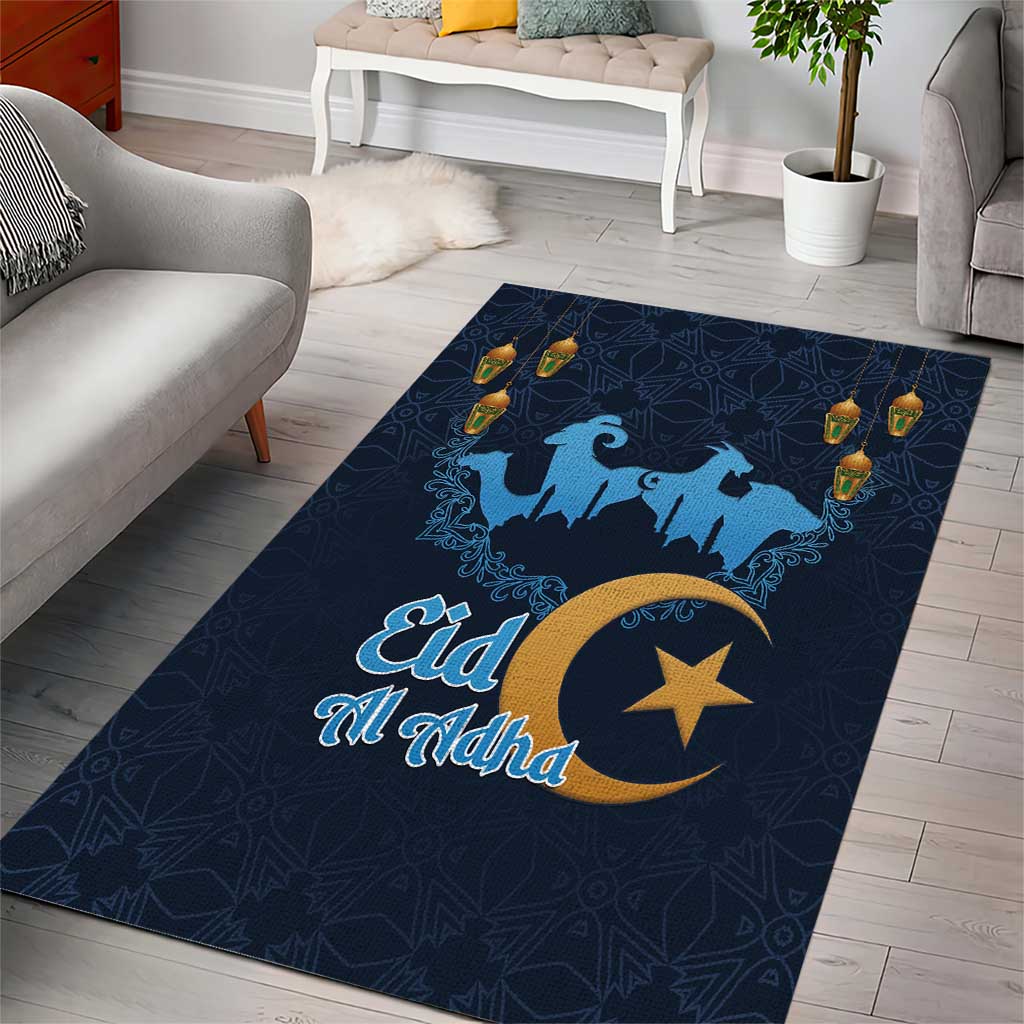 Happy Eid Al-Adha Area Rug Algeria Mubarak