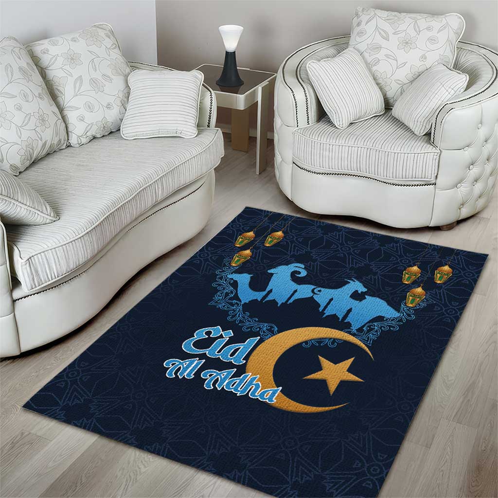 Happy Eid Al-Adha Area Rug Algeria Mubarak