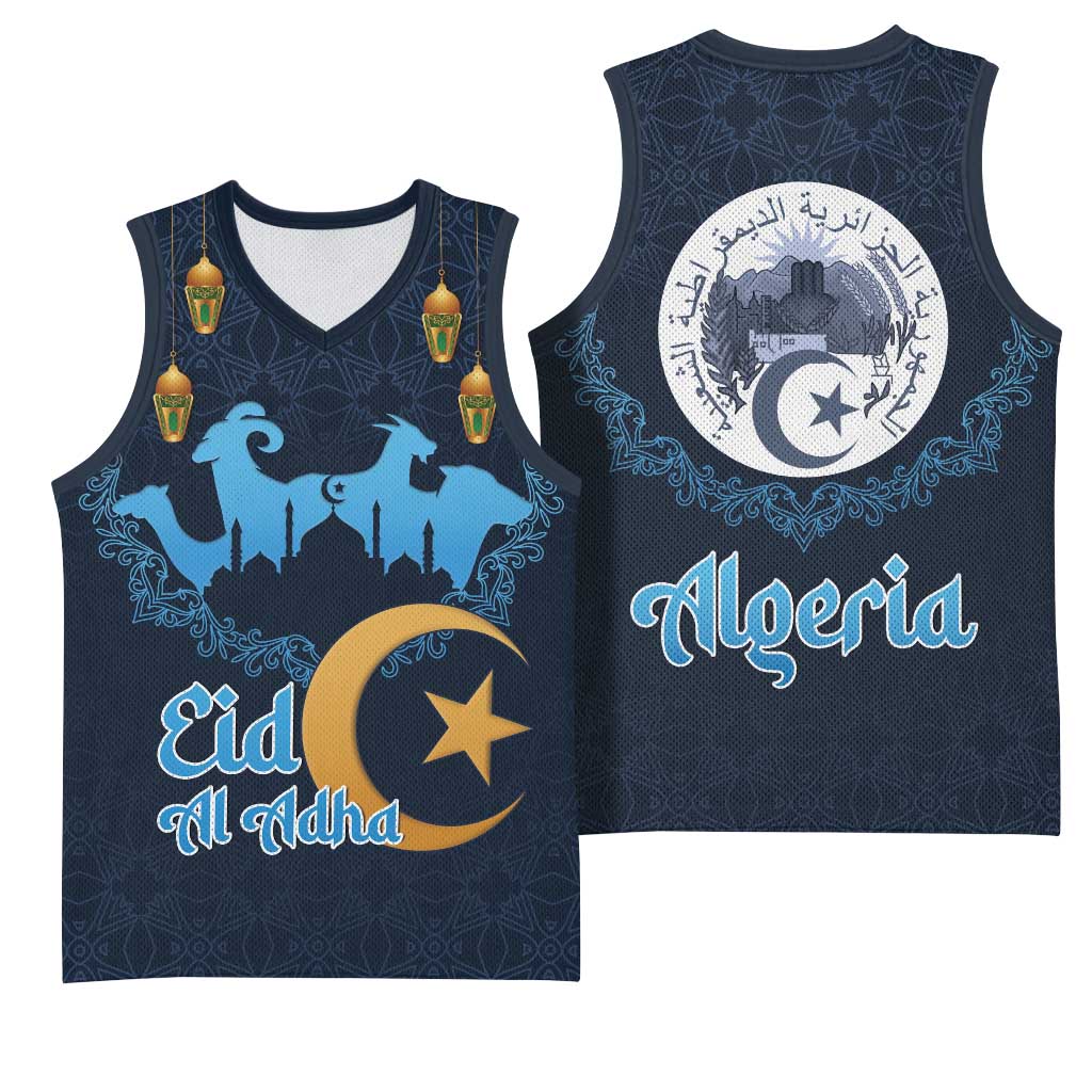 Happy Eid Al-Adha Basketball Jersey Algeria Mubarak LT15