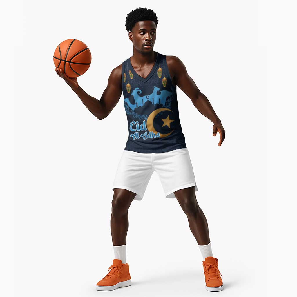 Happy Eid Al-Adha Basketball Jersey Algeria Mubarak LT15