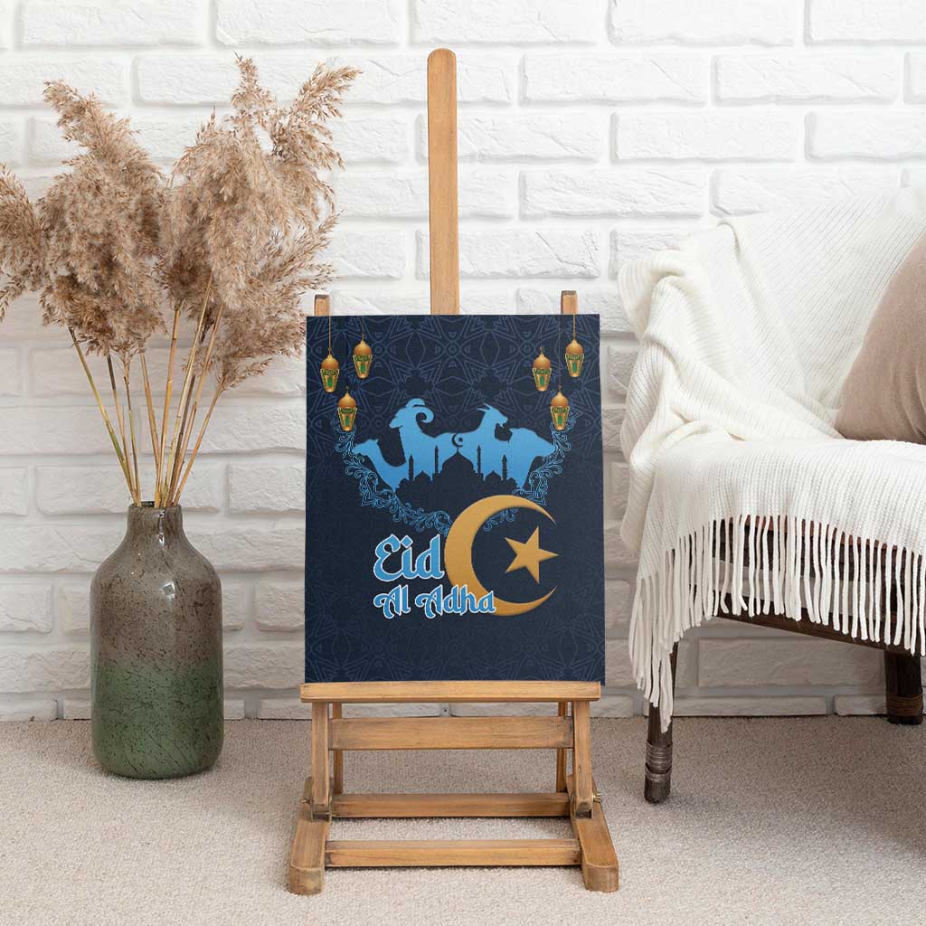Happy Eid Al-Adha Canvas Wall Art Algeria Mubarak