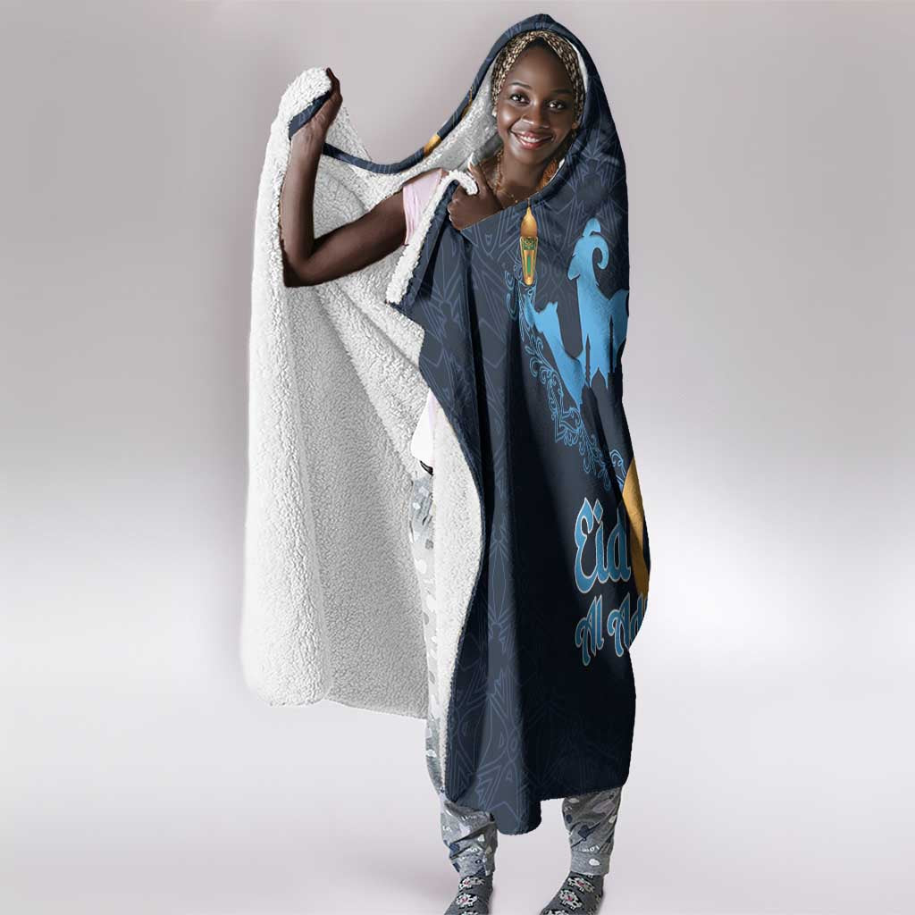 Happy Eid Al-Adha Hooded Blanket Algeria Mubarak