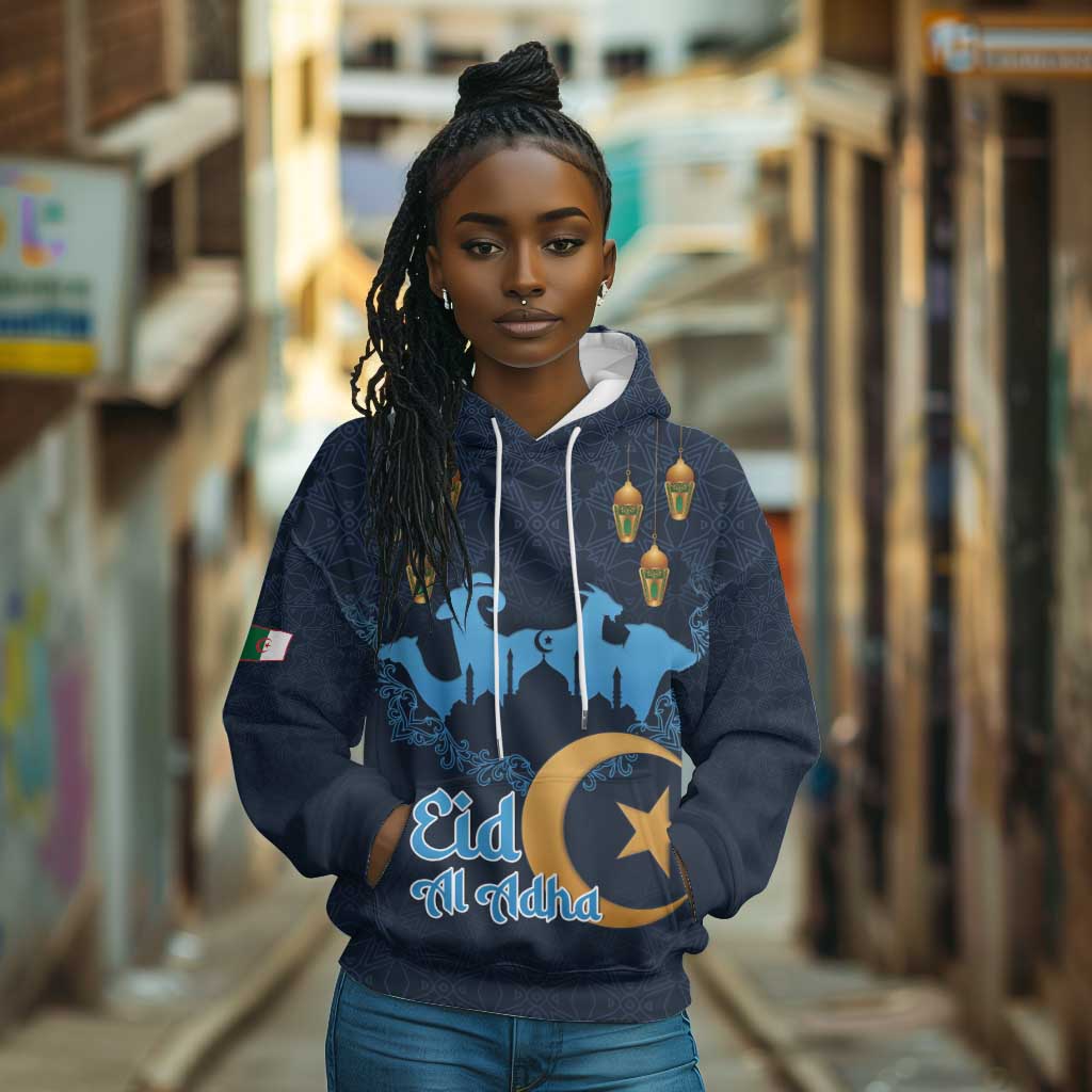 Happy Eid Al-Adha Hoodie Algeria Mubarak