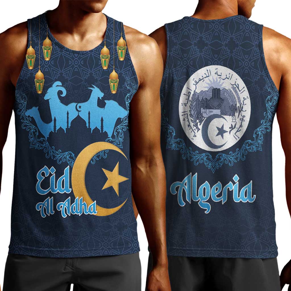 Happy Eid Al-Adha Men Tank Top Algeria Mubarak