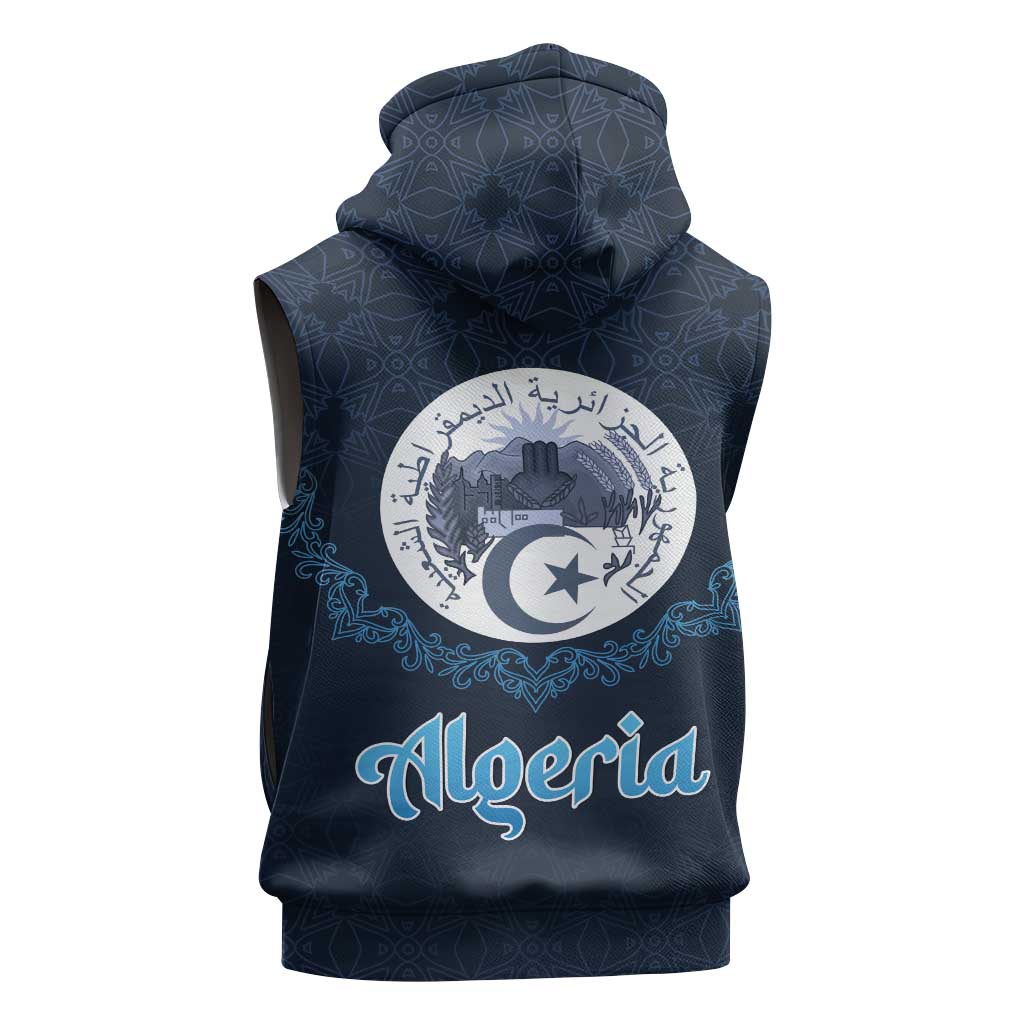 Happy Eid Al-Adha Sleeveless Hoodie Algeria Mubarak - African Pride