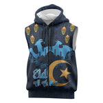 Happy Eid Al-Adha Sleeveless Zip Hoodie Algeria Mubarak - African Pride