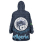 Happy Eid Al-Adha Wearable Blanket Hoodie Algeria Mubarak