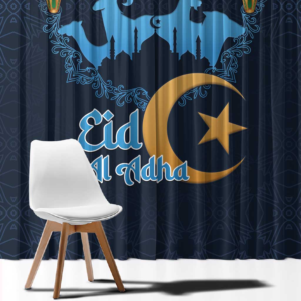 Happy Eid Al-Adha Window Curtain Algeria Mubarak