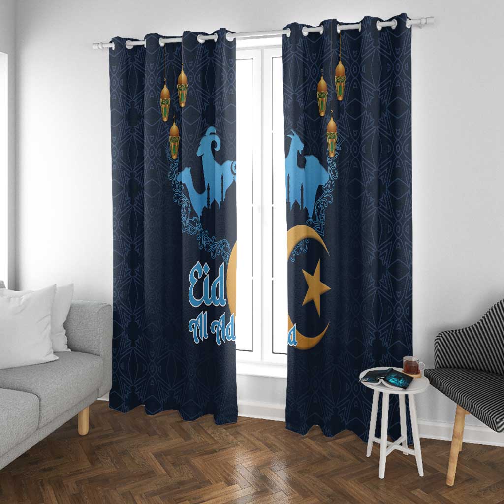 Happy Eid Al-Adha Window Curtain Algeria Mubarak