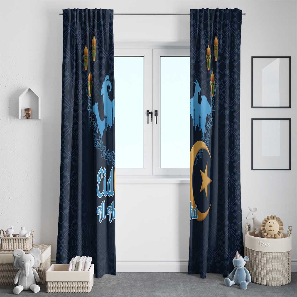 Happy Eid Al-Adha Window Curtain Algeria Mubarak