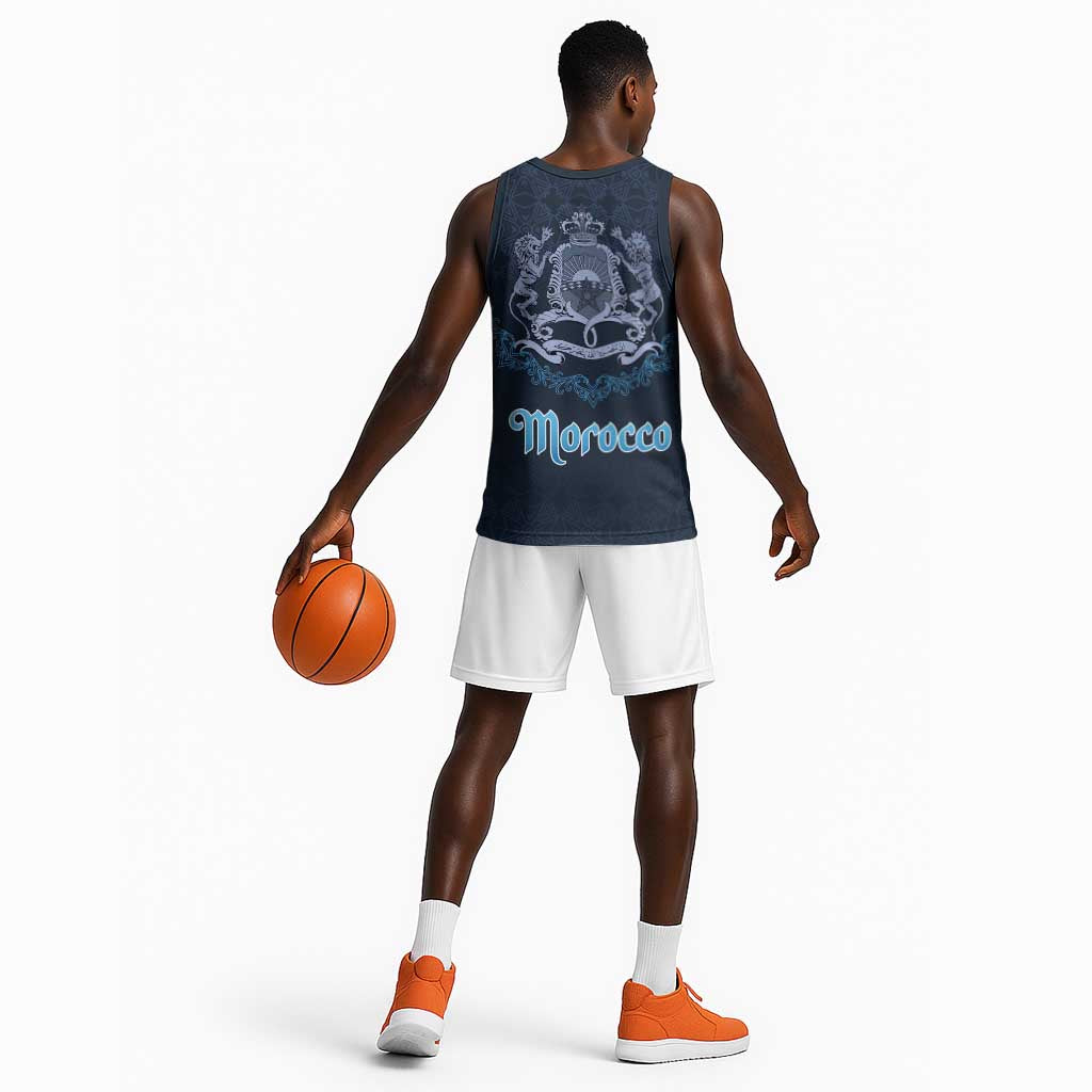 Happy Eid Al-Adha Basketball Jersey Morocco Mubarak LT15