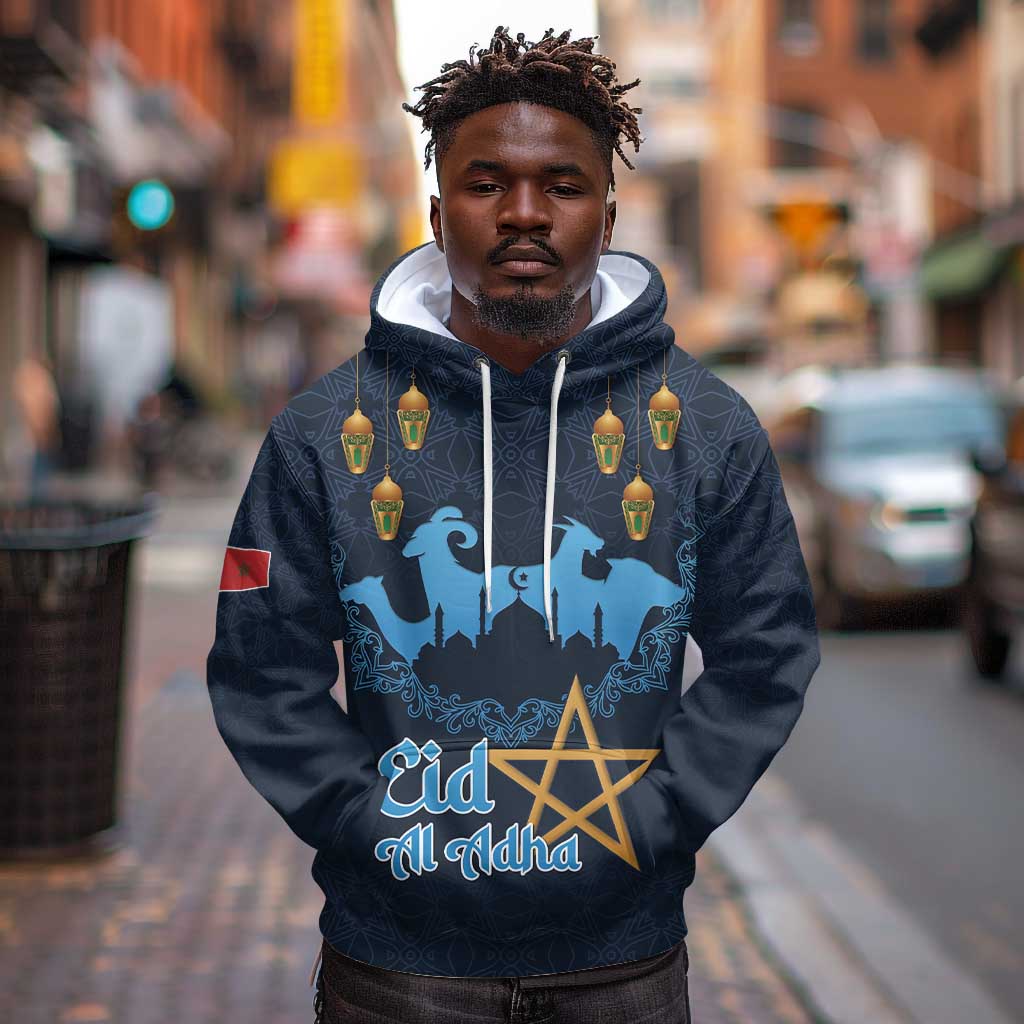 Happy Eid Al-Adha Hoodie Morocco Mubarak