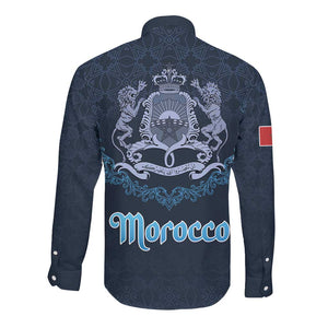 Happy Eid Al-Adha Long Sleeve Button Shirt Morocco Mubarak