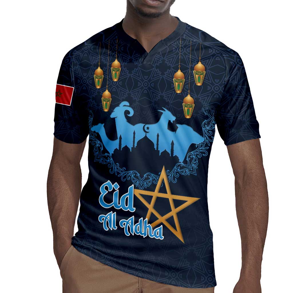 Happy Eid Al-Adha Rugby Jersey Morocco Mubarak