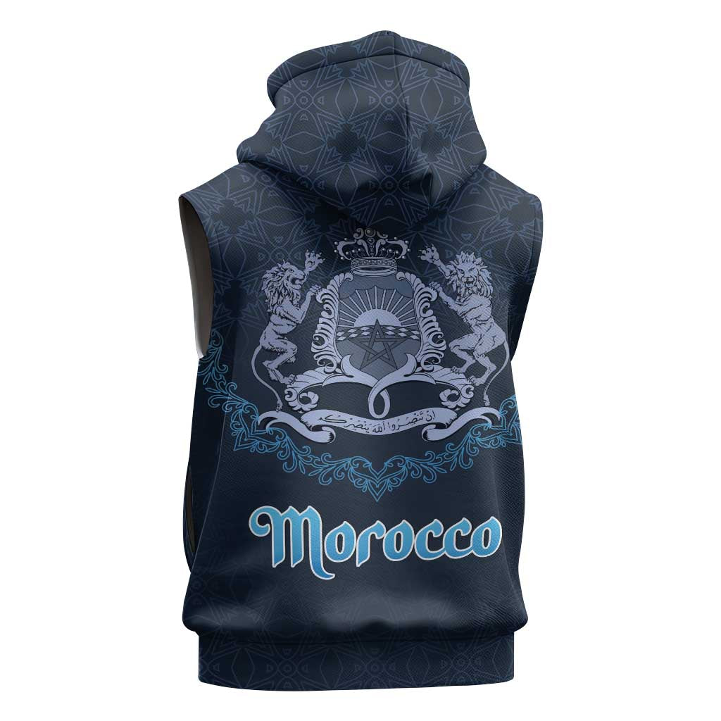 Happy Eid Al-Adha Sleeveless Hoodie Morocco Mubarak - African Pride
