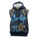 Happy Eid Al-Adha Sleeveless Zip Hoodie Morocco Mubarak - African Pride