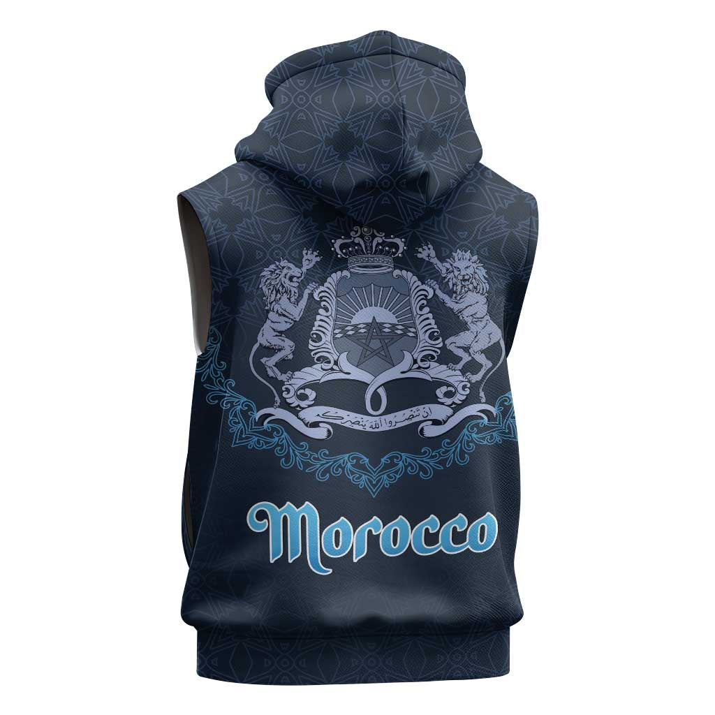 Happy Eid Al-Adha Sleeveless Zip Hoodie Morocco Mubarak - African Pride