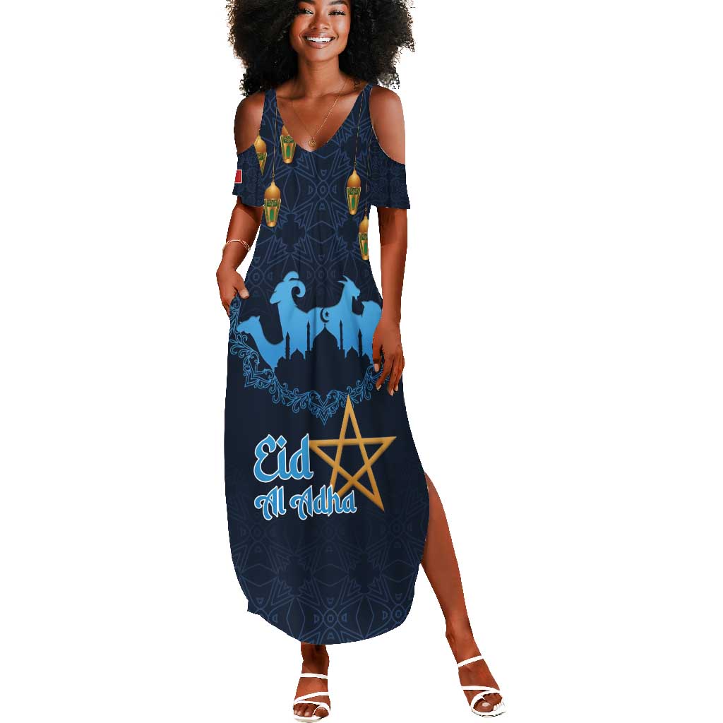 Happy Eid Al-Adha Summer Maxi Dress Morocco Mubarak