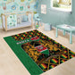 Kenya Area Rug - Kente Pattern, Coat Of Arms Design