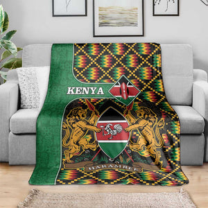 Kenya Blanket - Kente Pattern, Coat Of Arms Design