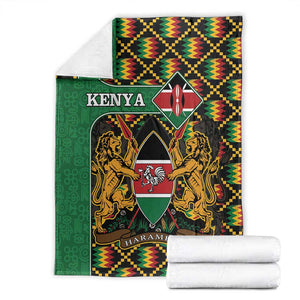 Kenya Blanket - Kente Pattern, Coat Of Arms Design