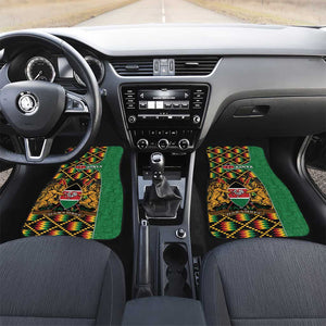 Kenya Car Mats - Kente Pattern, Coat Of Arms Design