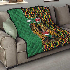 Kenya Quilt - Kente Pattern, Coat Of Arms Design