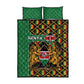 Kenya Quilt Bed Set - Kente Pattern, Coat Of Arms Design