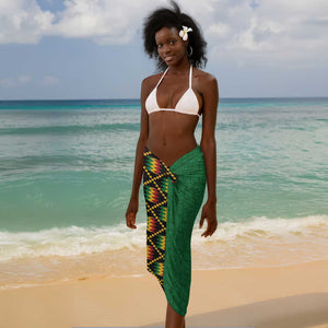 Kenya Sarong - Kente Pattern, Coat Of Arms Design