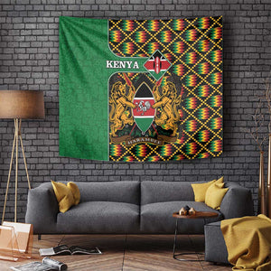 Kenya Tapestry - Kente Pattern, Coat Of Arms Design