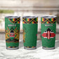 Kenya Tumbler Cup - Kente Pattern, Coat Of Arms Design