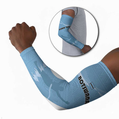 Personalized Botswana Athletics Arm Sleeves Go Champions Go