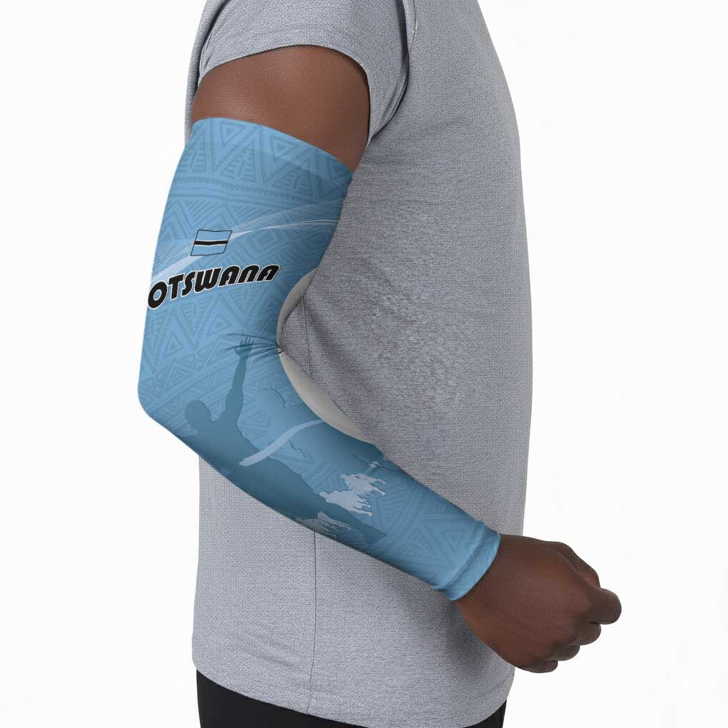 Personalized Botswana Athletics Arm Sleeves Go Champions Go