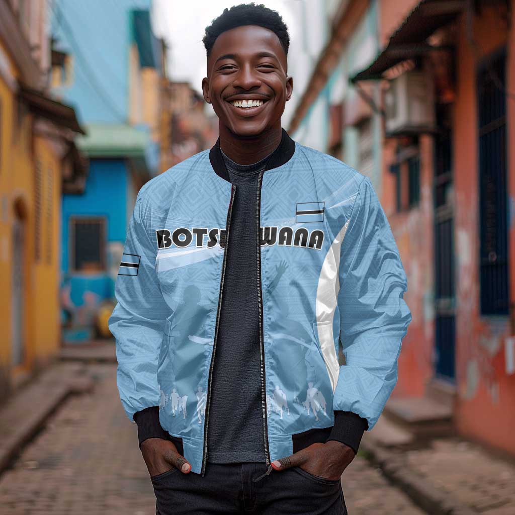 Personalized Botswana Athletics Bomber Jacket Go Champions - African Pride