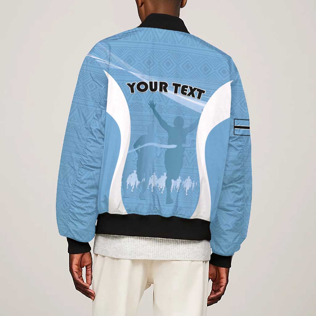 Personalized Botswana Athletics Bomber Jacket Go Champions - African Pride