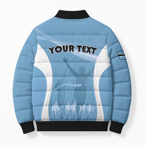 Personalized Botswana Athletics Bomber Puffer Jacket Go Champions Go