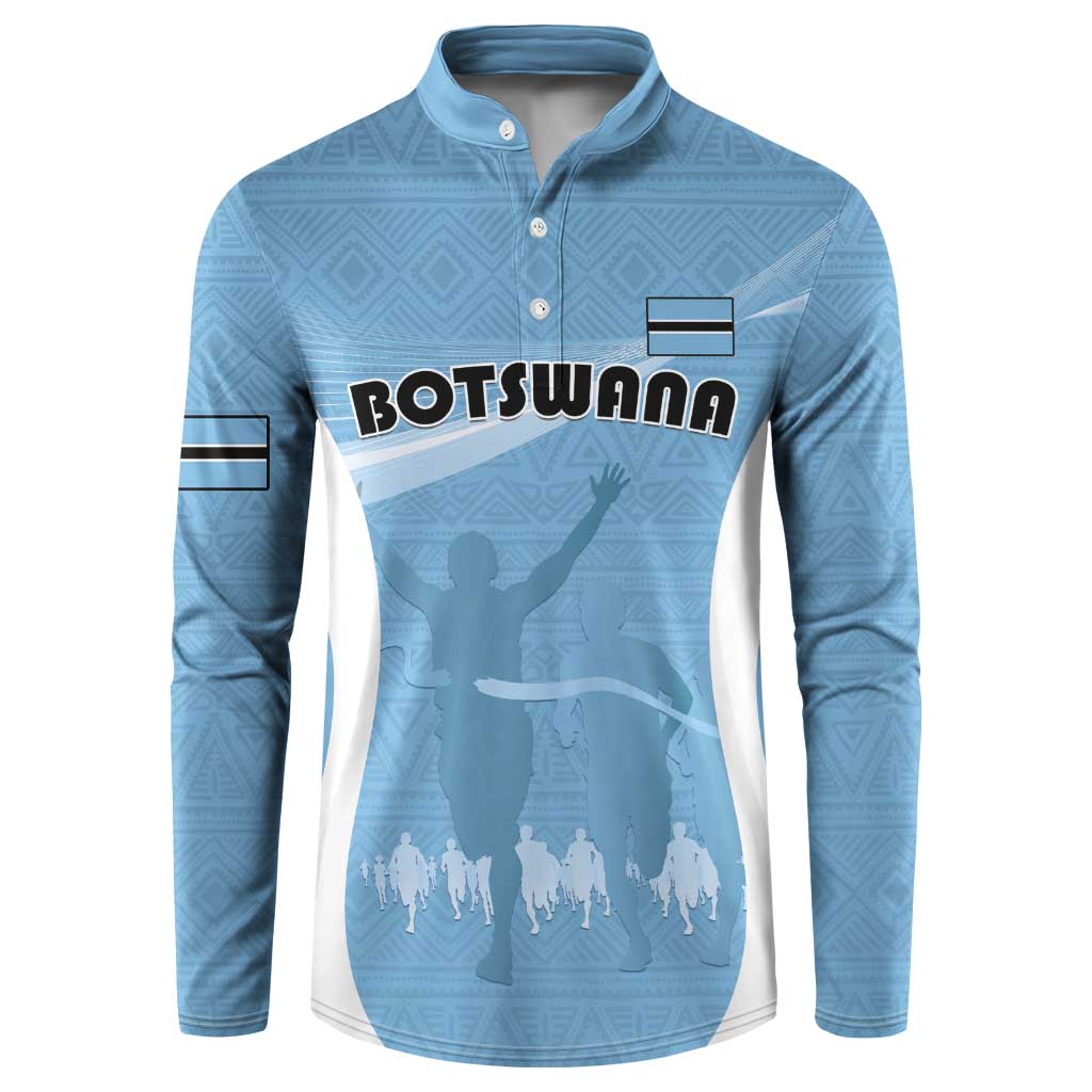 Personalized Botswana Athletics Button Sweatshirt Go Champions Go